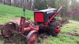 Vintage Gravely Rotary Plowing Garden in 90 seconds-- No Words