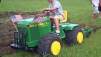 Mike D and I plowing with Glenn P's Custom Tractor