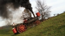 Hill climbing with a Minneapolis steam traction engine